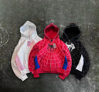 Bluza Spider Y2K – Oversize Zip-Up Streetwear
